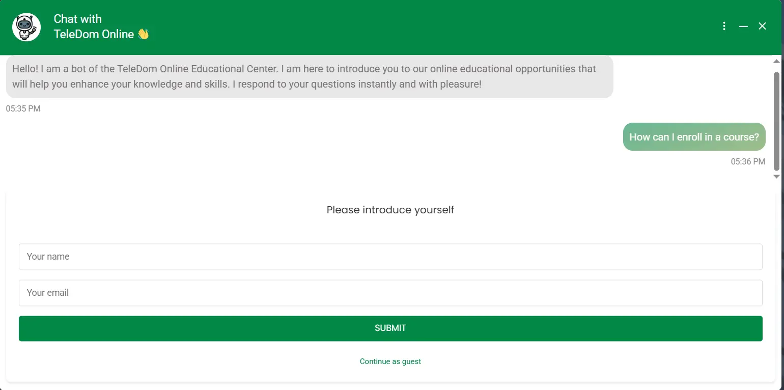 ChatBot Admin Panel